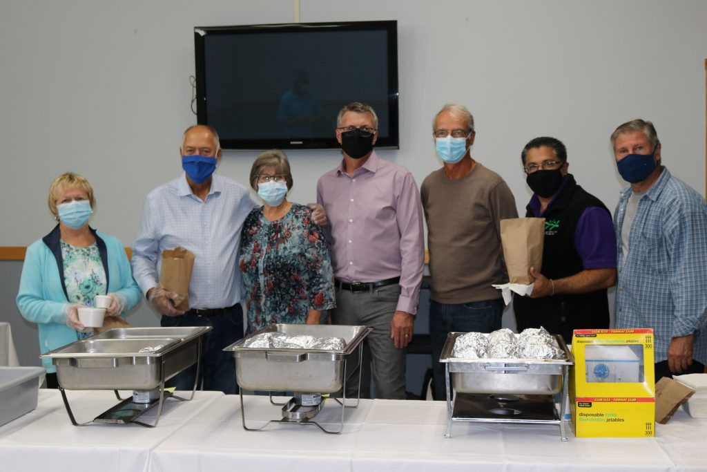 Members of the TBDSSAB Board of Directors at a staff appreciation event in September 2021. Left to right: Elaine Mannisto, Jody Davis, Lucy Kloosterhuis, Kevin Holland, James Foulds, Albert Aiello, Aldo Ruberto