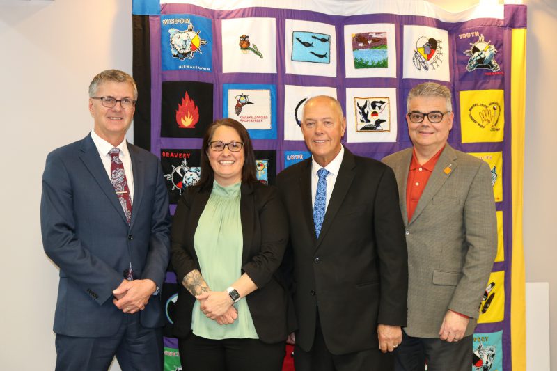 Left to Right: Kevin Holland MPP, Kristine Stasiuk Dilico, Jody Davis TBDSSAB, Bill Bradica TBDSSAB