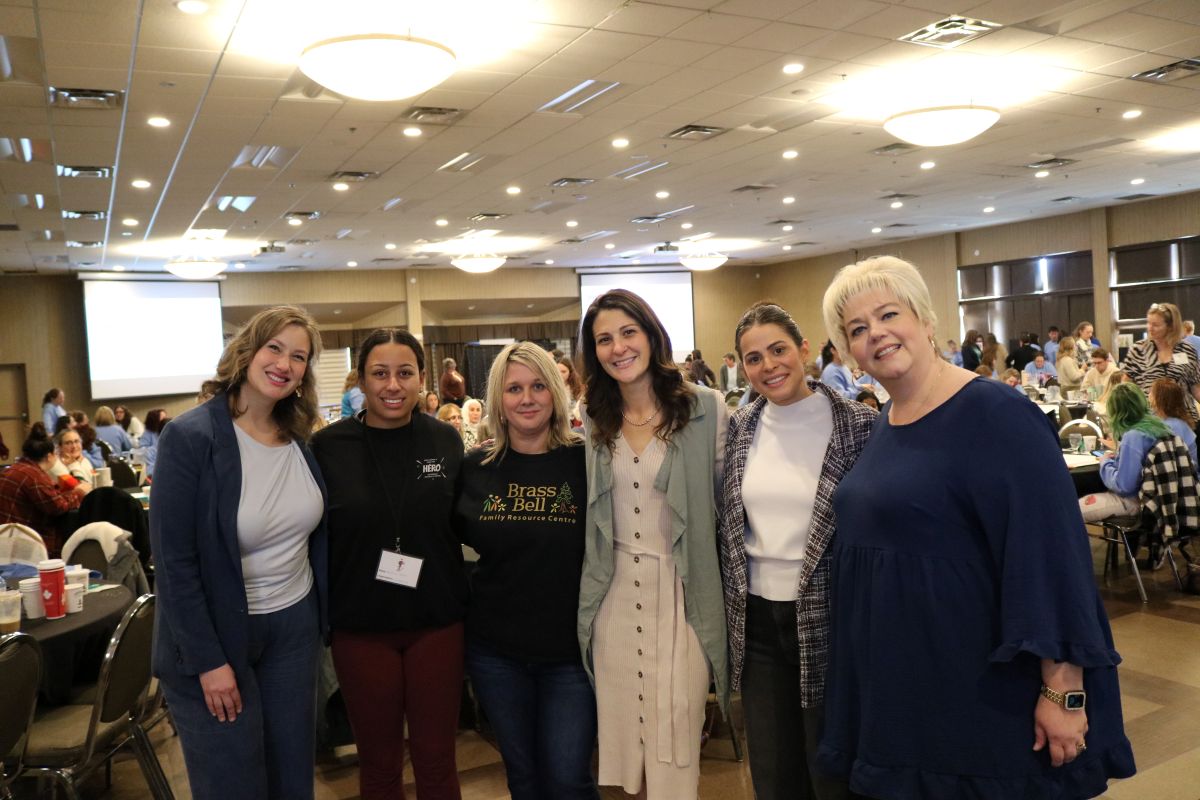TBDSSAB early years staff with educators in attendance at the event, Alesha Spirka and Krysta Mineau
